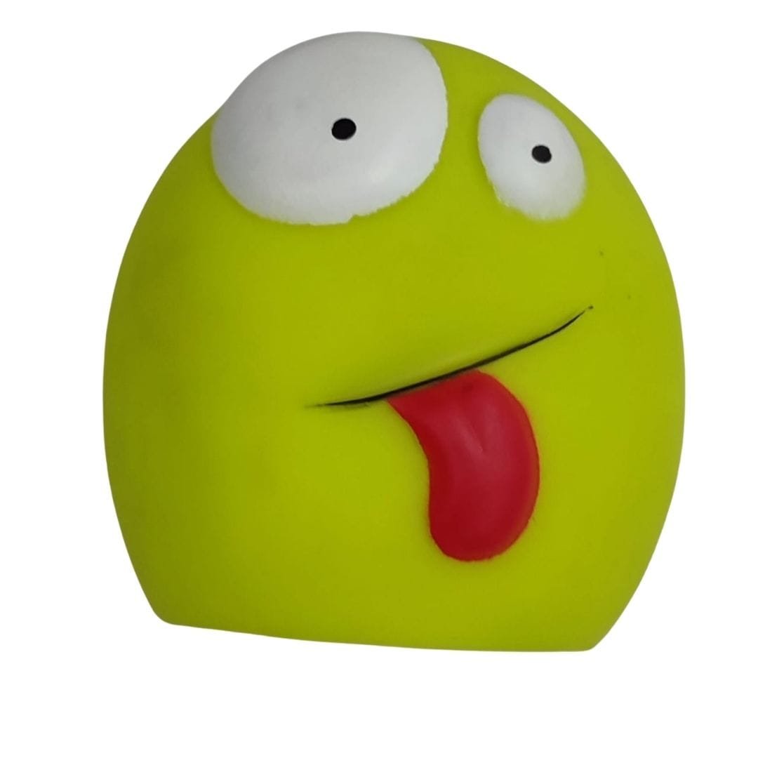 14166Yw-1.jpg Juguete Monstruito Amarillo De Goma Con Chifle - Imagen 1