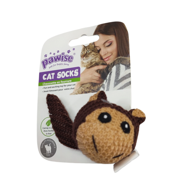 Juguete Para Gato Cara De Mono Con Cascabel