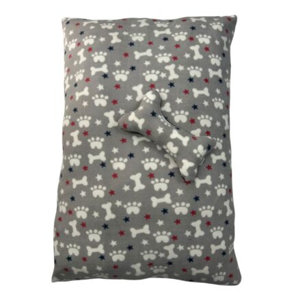 Almohadón Mis Patitas Huellitas Gris