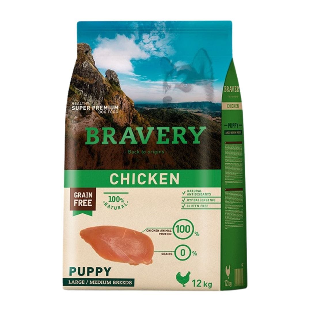 BRAVERYPL.jpg Bravery Cachorro Large/Medium Pollo 12 Kg - Imagen 1