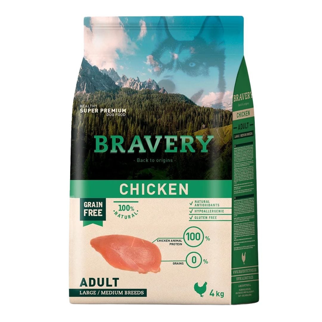 Dermaven-Shampoo-Para-Perros-800-×-800-px-1080-x-1080-px-3-7.jpg Bravery Adulto Large/Medium Pollo 4 Kg - Imagen 1