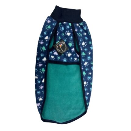 Patagonia Doble Polar Huellitas Azul Talle 2