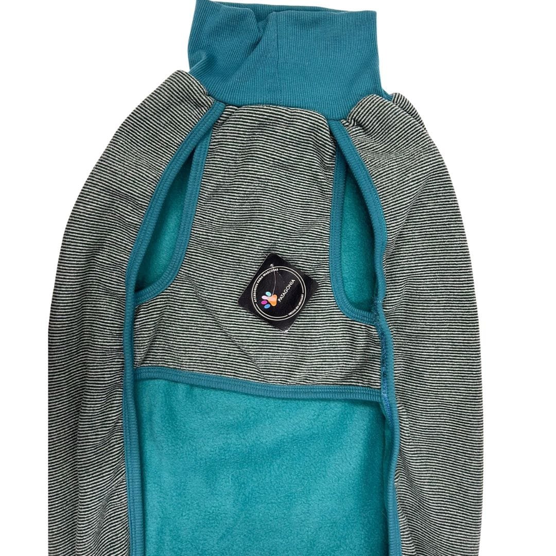 Patagonia-Doble-Polar-Rayas-Petroleo-Talle-1.jpg Patagonia Doble Polar Rayas Petróleo Talle 1 - Imagen 1