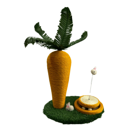 Rascador Zanahoria 39x60 Con Base y Juguete