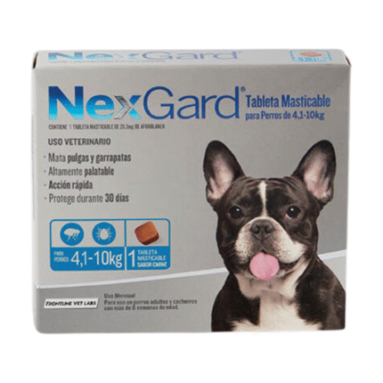 Tableta Antiparasitaria Para perros Nexgard De 4 a 10 Kg