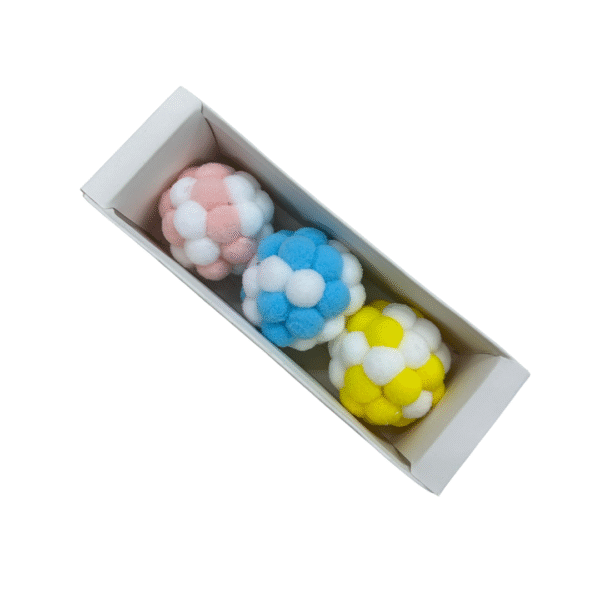 Caja Con 3 Pelotitas Para Gato