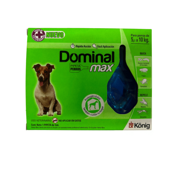 Pipeta Contra Pulgas Dominal Para Perros De 5 A 10 Kg