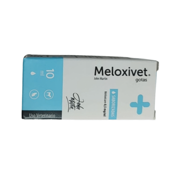 Meloxivet Gotas 10 Ml Meloxicam 0,5 mg/ml  Analgesico Para Perros Y Gatos Laboratorio John Martin