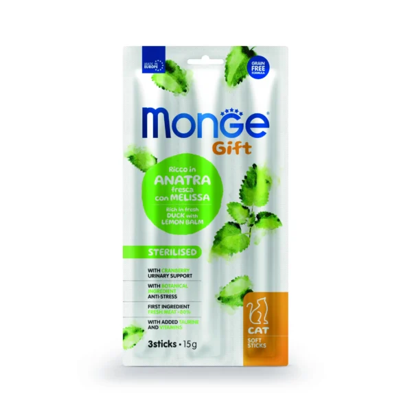 Monge Gift Soft Sticks Sterilised Duck & Lemon Balm 15 Grs