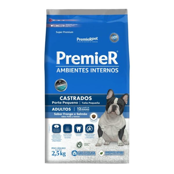 Alimento Premier Perro Adulto Castrado Raza Pequeña 2,5 Kg Sabor Pollo