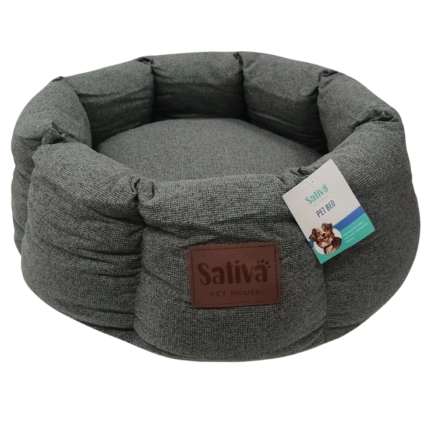 Cuna Sativa >En Gris Oscuro 59x59x23 Con Almohadon Desmontable